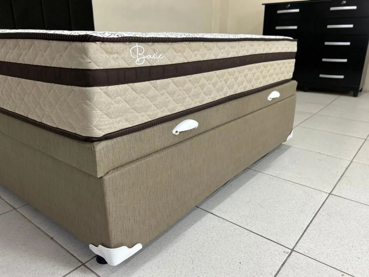 Colchão Basic Molas Ensacadas Casal + Base Box Baú Classic Casal - Foto 3