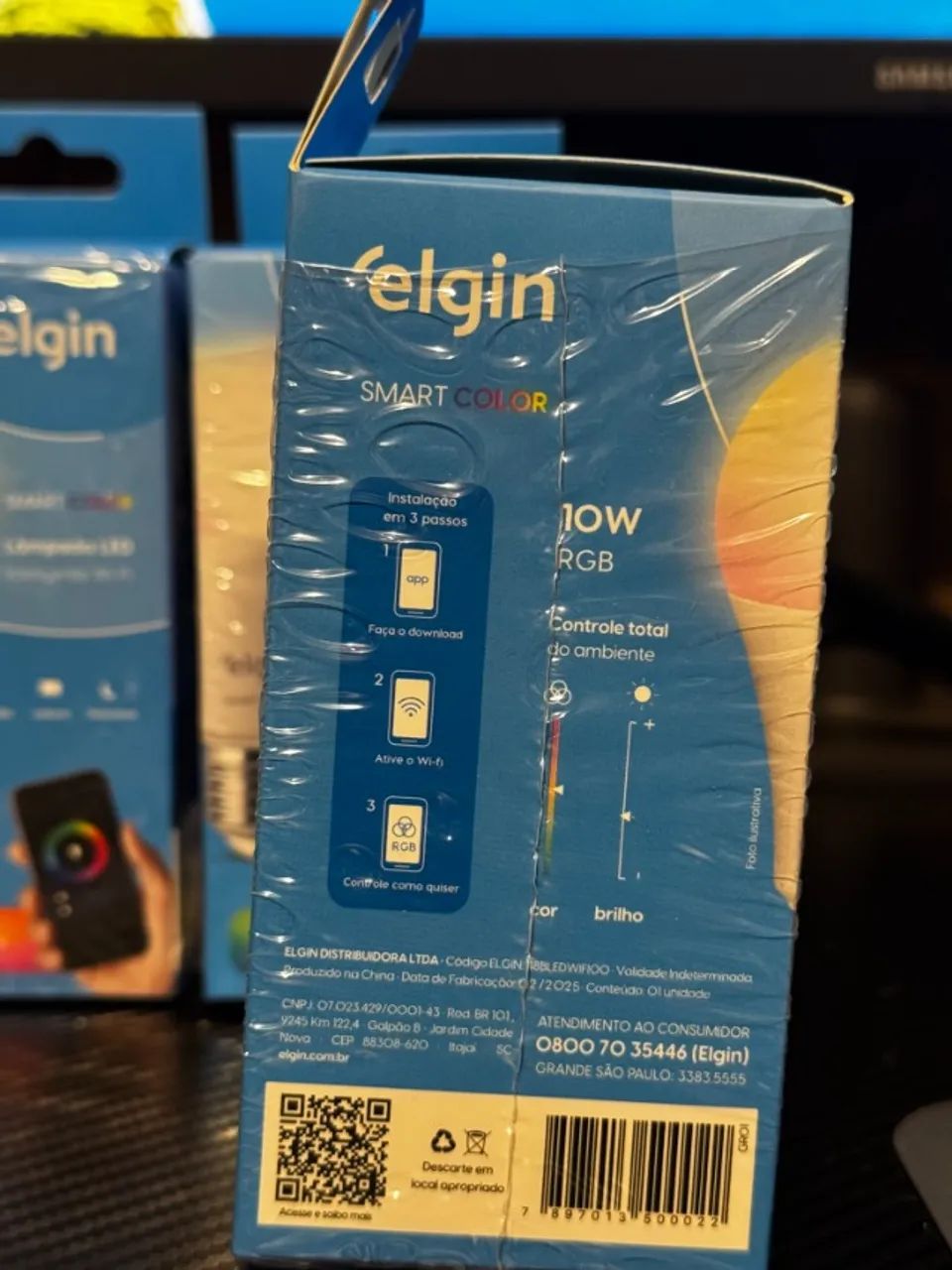 Kit 3 Lâmpada Led Inteligente Wifi Smart - Elgin - Foto 4
