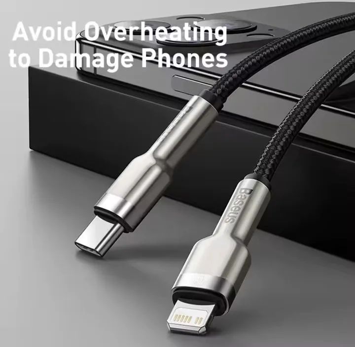 Cabo USB-C Lighting Baseus para iPhone 20w 2M - Foto 4