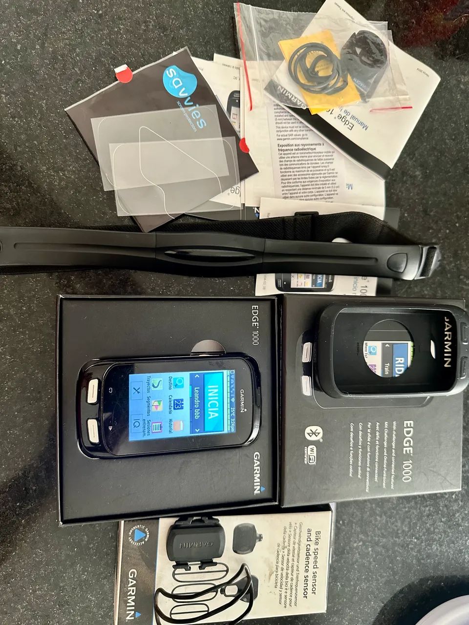 Gps Garmin 1000 + cinta + sensor cadência e brindes - Foto 5