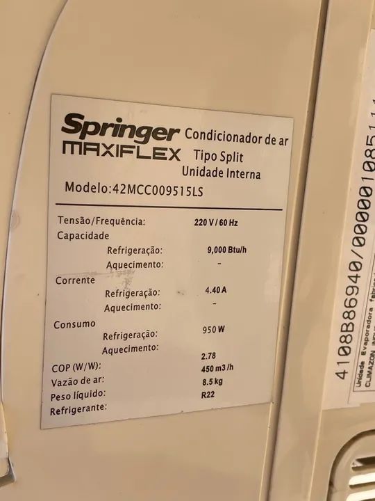 Ar-condicionado Springer 9.000btus - Foto 3