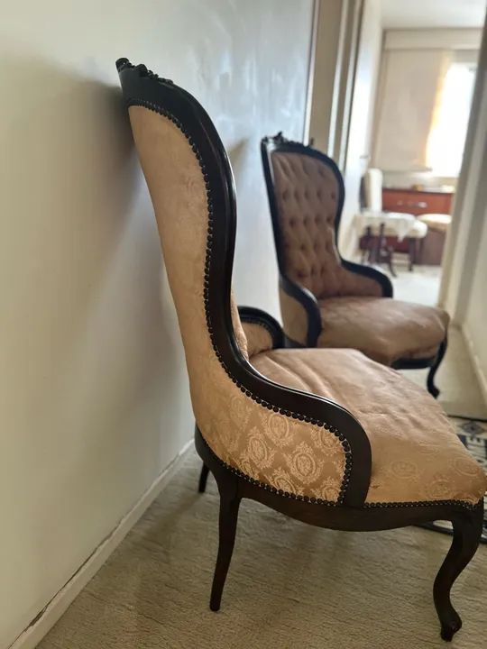Conjunto Poltronas Luiz XV Madeira - Foto 3