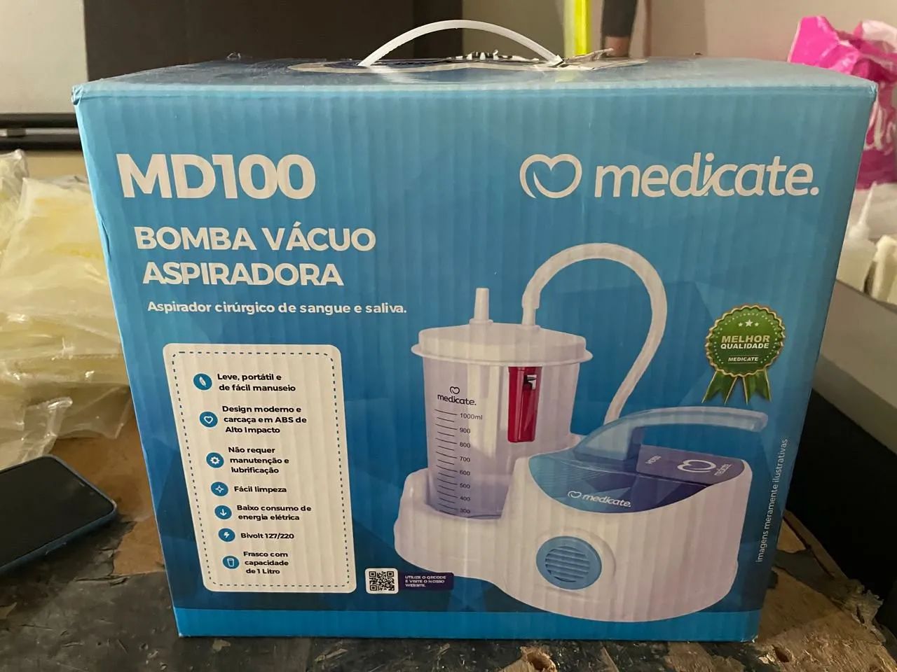 Bomba de Vácuo Aspiradora MD100 - Medicade - Foto 3