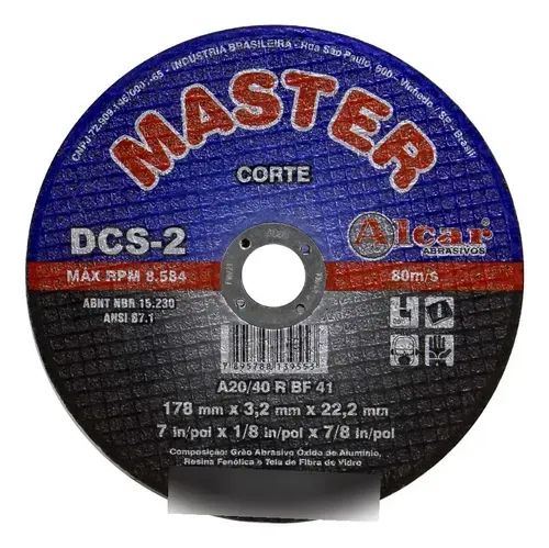 DISCO CORTE 7 3,2MM AR DCS-2 MASTER ALCAR