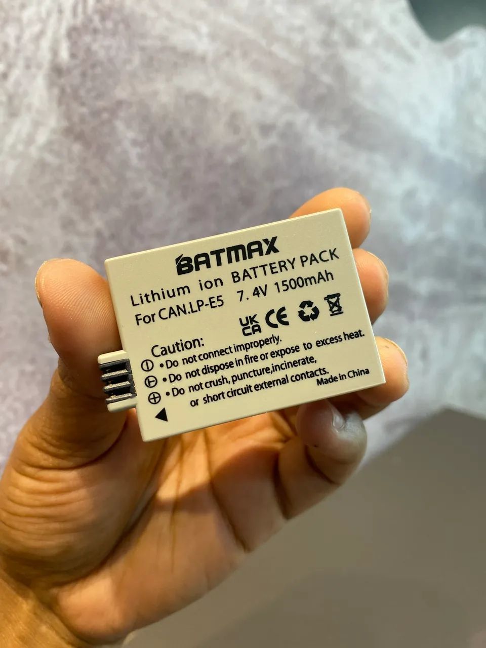 bateria recarregável de íons de lítio Batmax LP-E5 - Foto 3