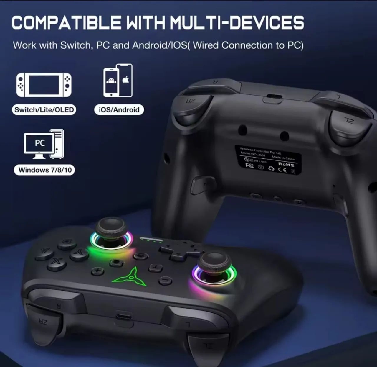 Controle Dinofire RGB Bluetooth Switch, Android, PF - Foto 2