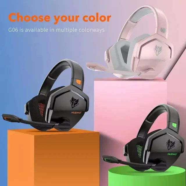 Fone de ouvido para jogos NUBWO G06 para PS5, PS4, XBOX, PC, Mac, 2,4 GHz  - Foto 3