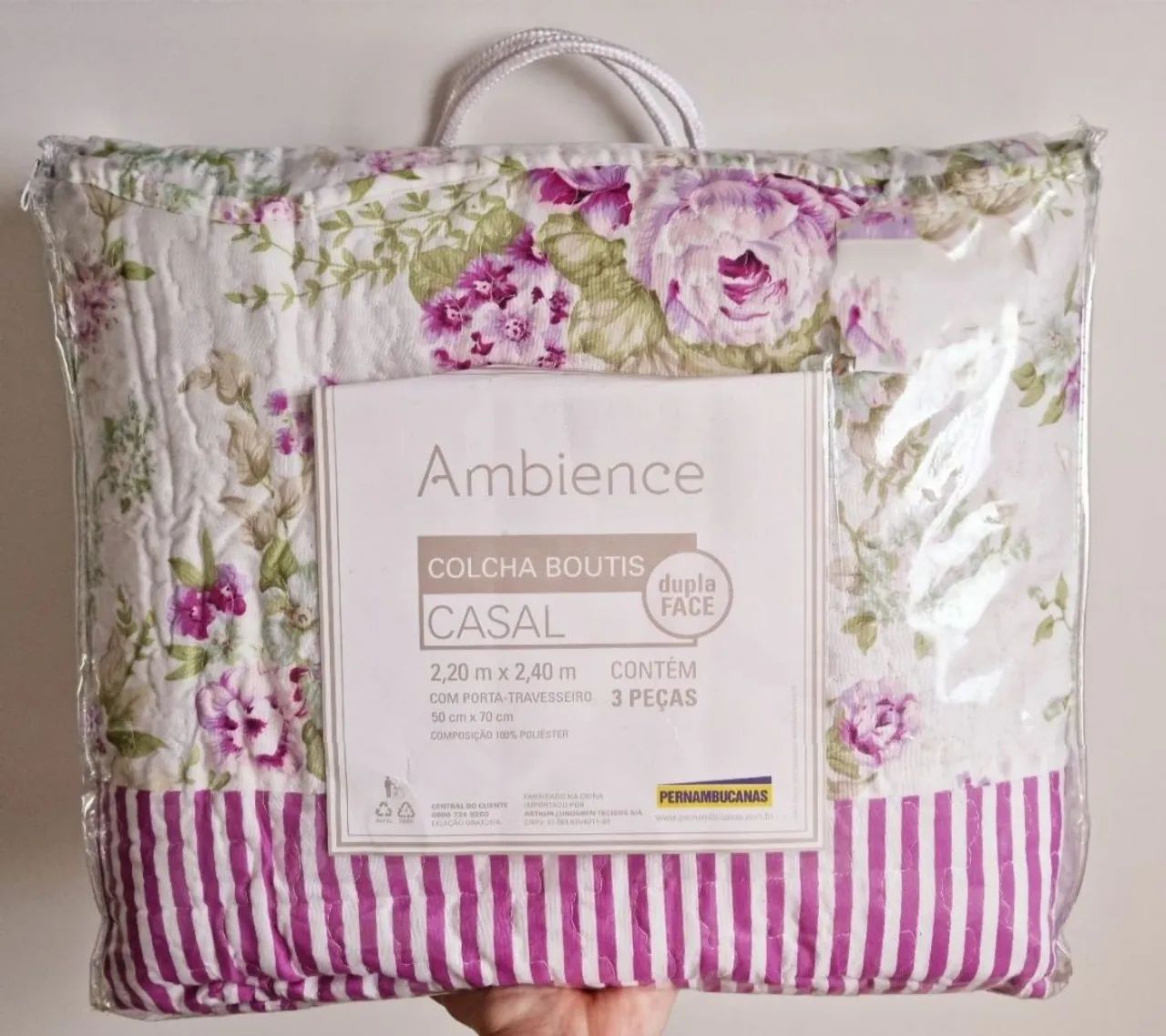 Colcha Boutis Casal Ambience - Dupla Face