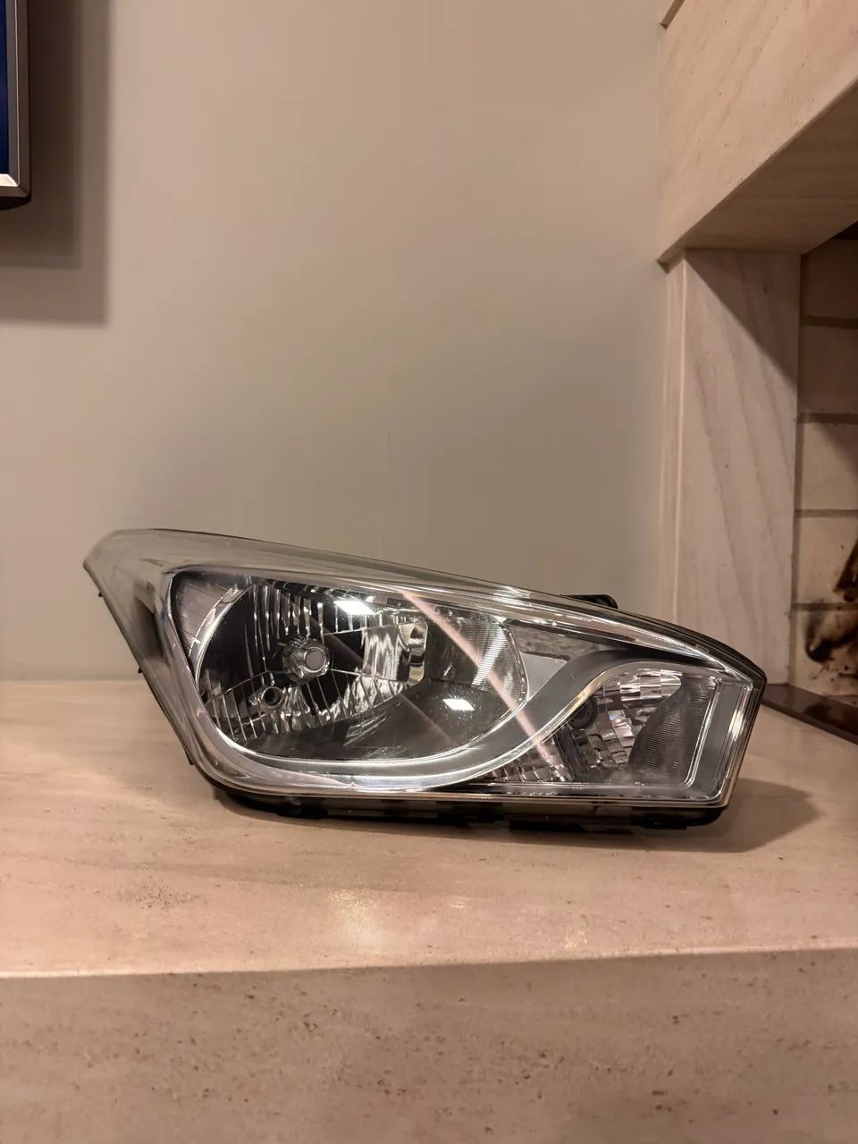 Farol Direito Hyundai Hb20 ORIGINAL 2012 a 2019 moldura cromada