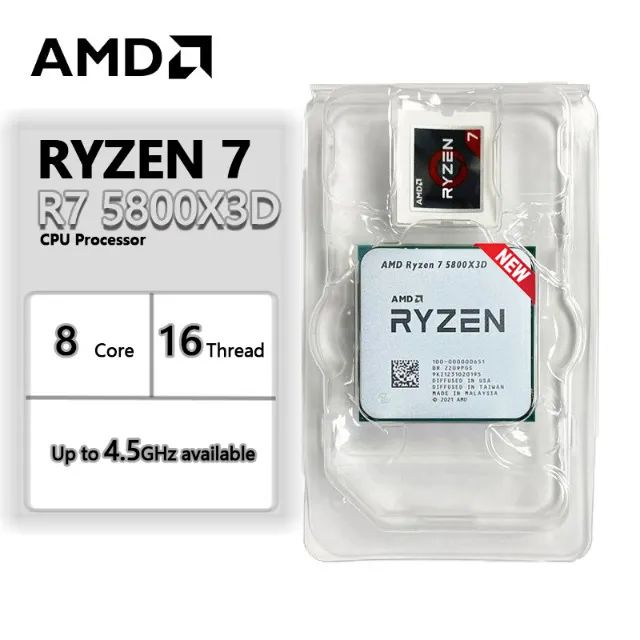 Processador AMD Ryzen 7 5800X3D de 8 núcleos e 4.5GHz 2.500,00