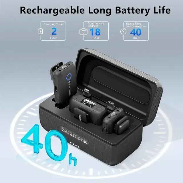 Microfone sem fio Saramonic Blink500b2+ para iPhone Android - Foto 6