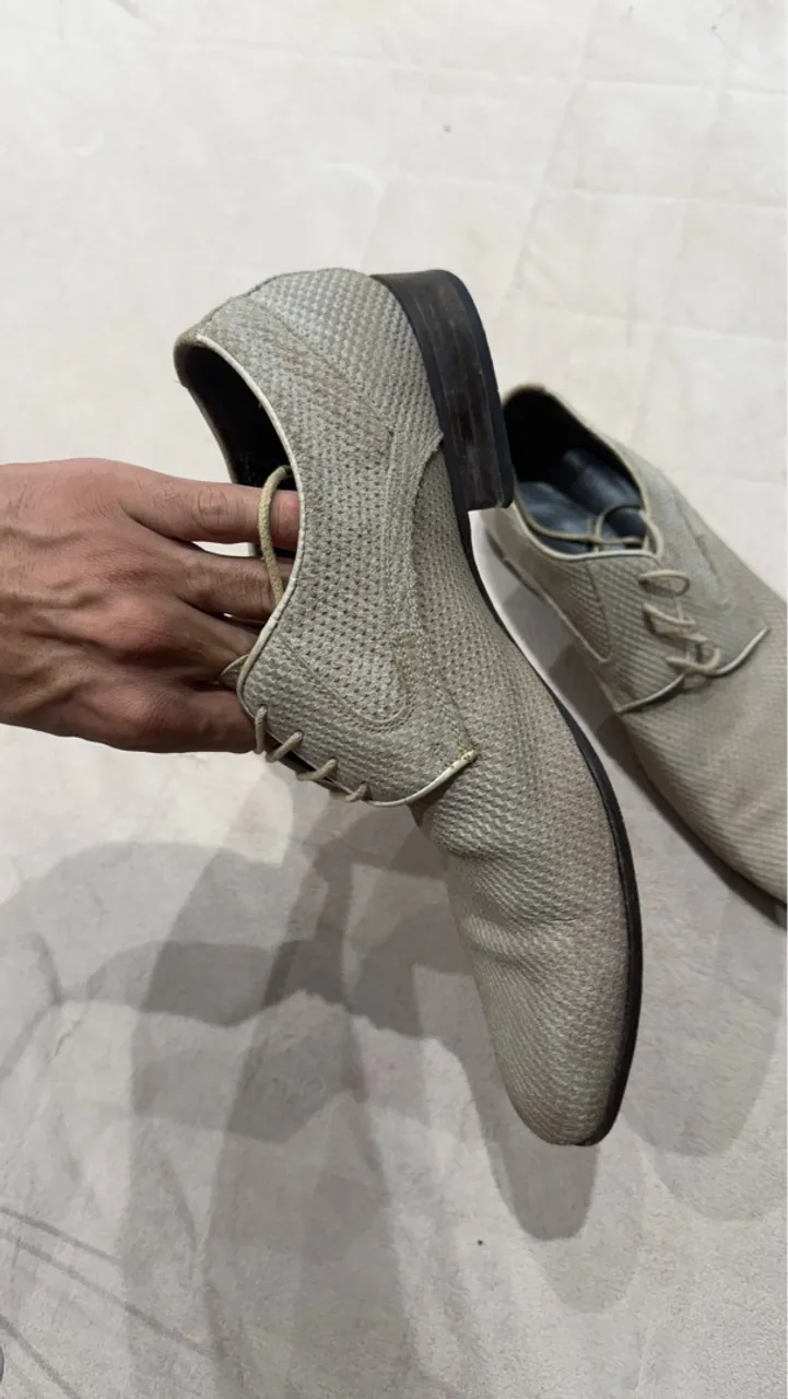 Sapatos de Couro Masculinos - Beje