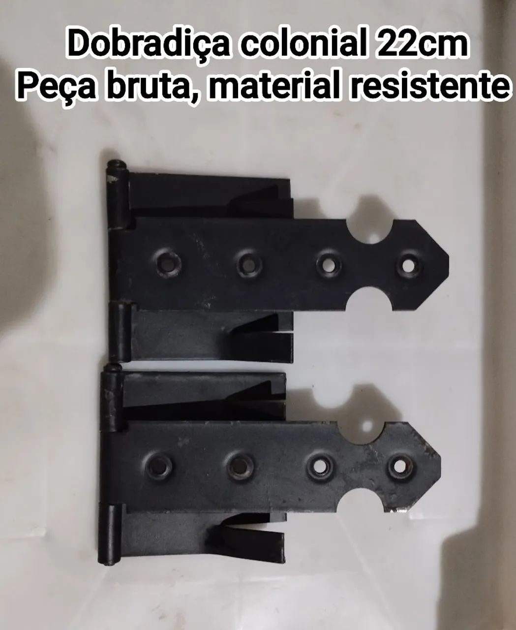 Dobradiça colonial 22cm em aço 