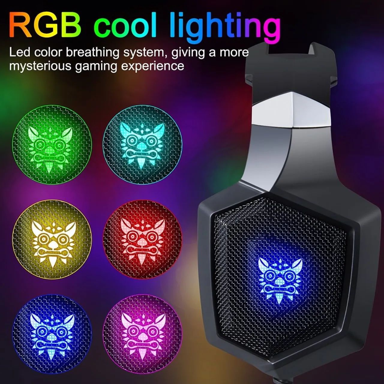 Headset Gamer ONIKUMA com Microfone - RGB - Confortável - Foto 2