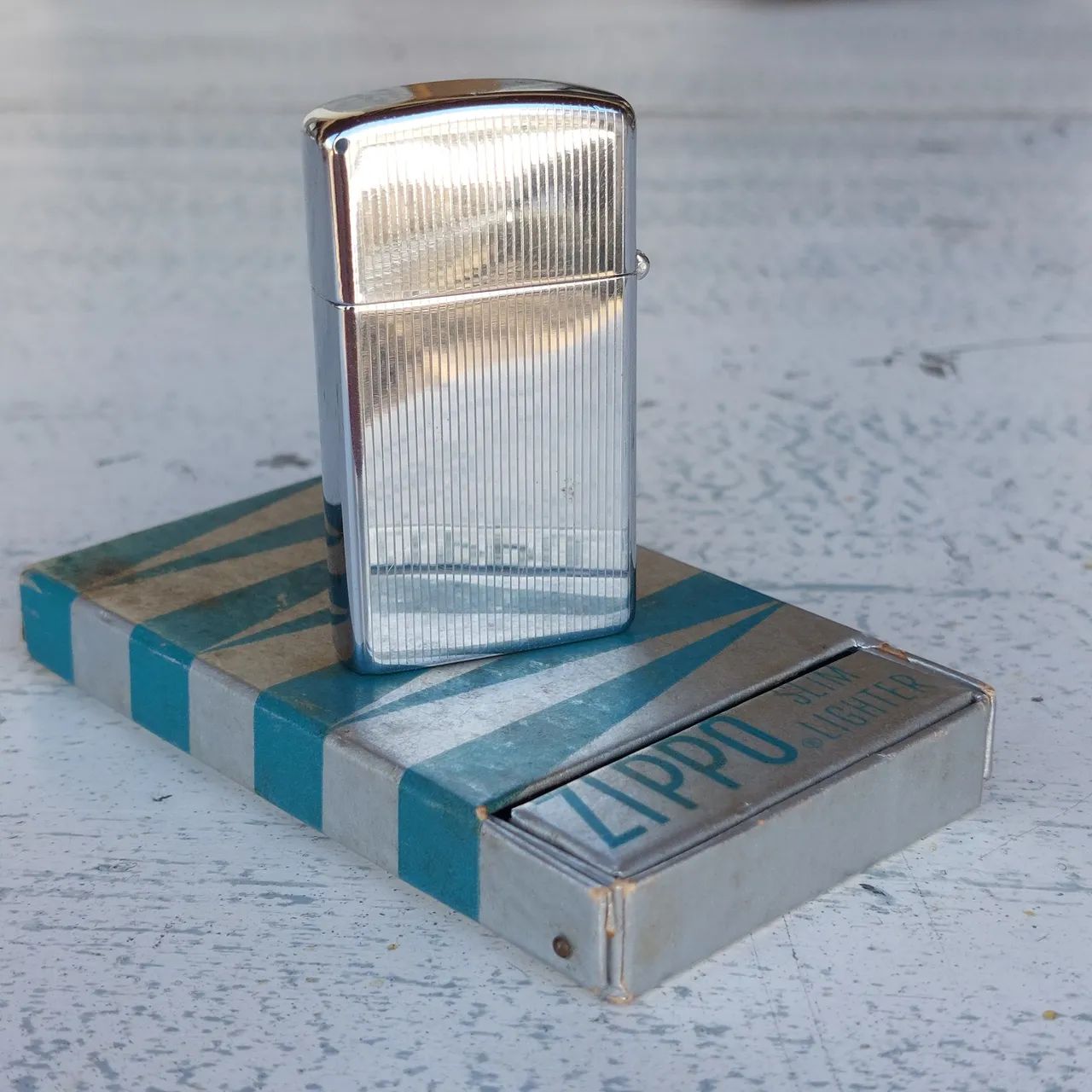 Isqueiro zippo slim década de 50 na caixa original - Foto 3