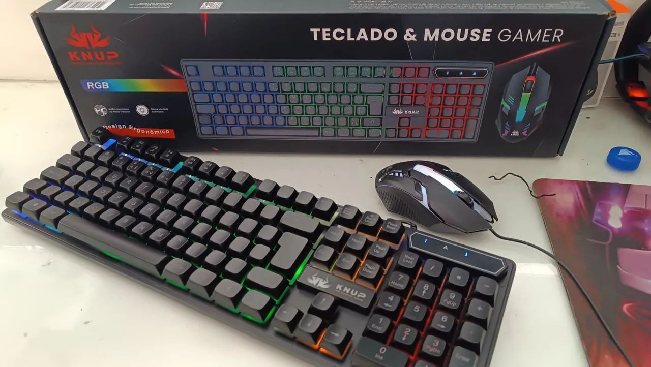 Teclado e mouse gamer USB- ENTREGA A DOMICÍLIO 