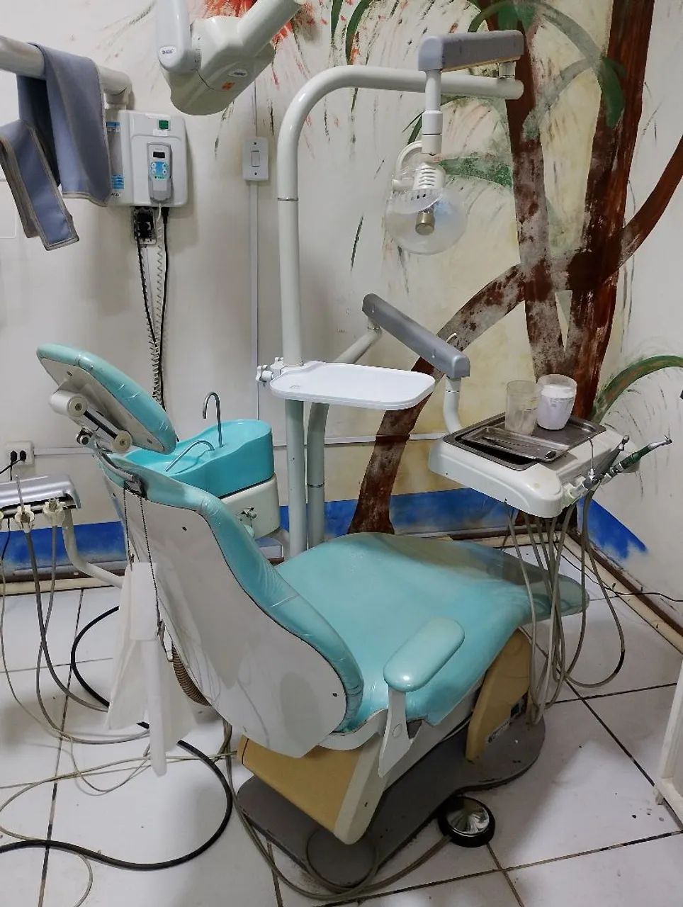 Cadeira odontológica, em uso