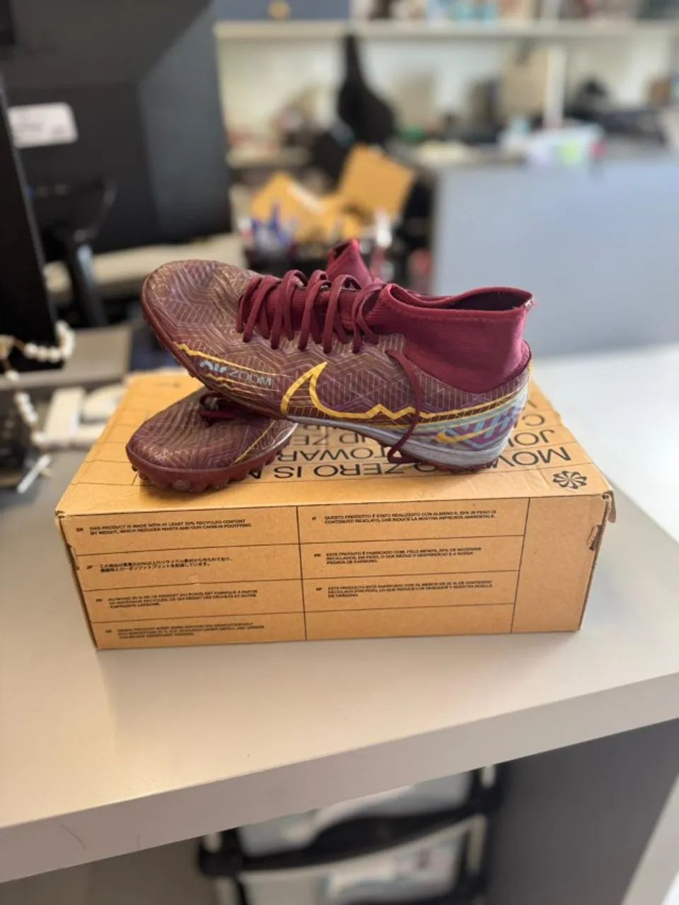 413出品 Chuteira society ZOOM SUPERFLY 9 ACADEMY KM/MG - Calçados