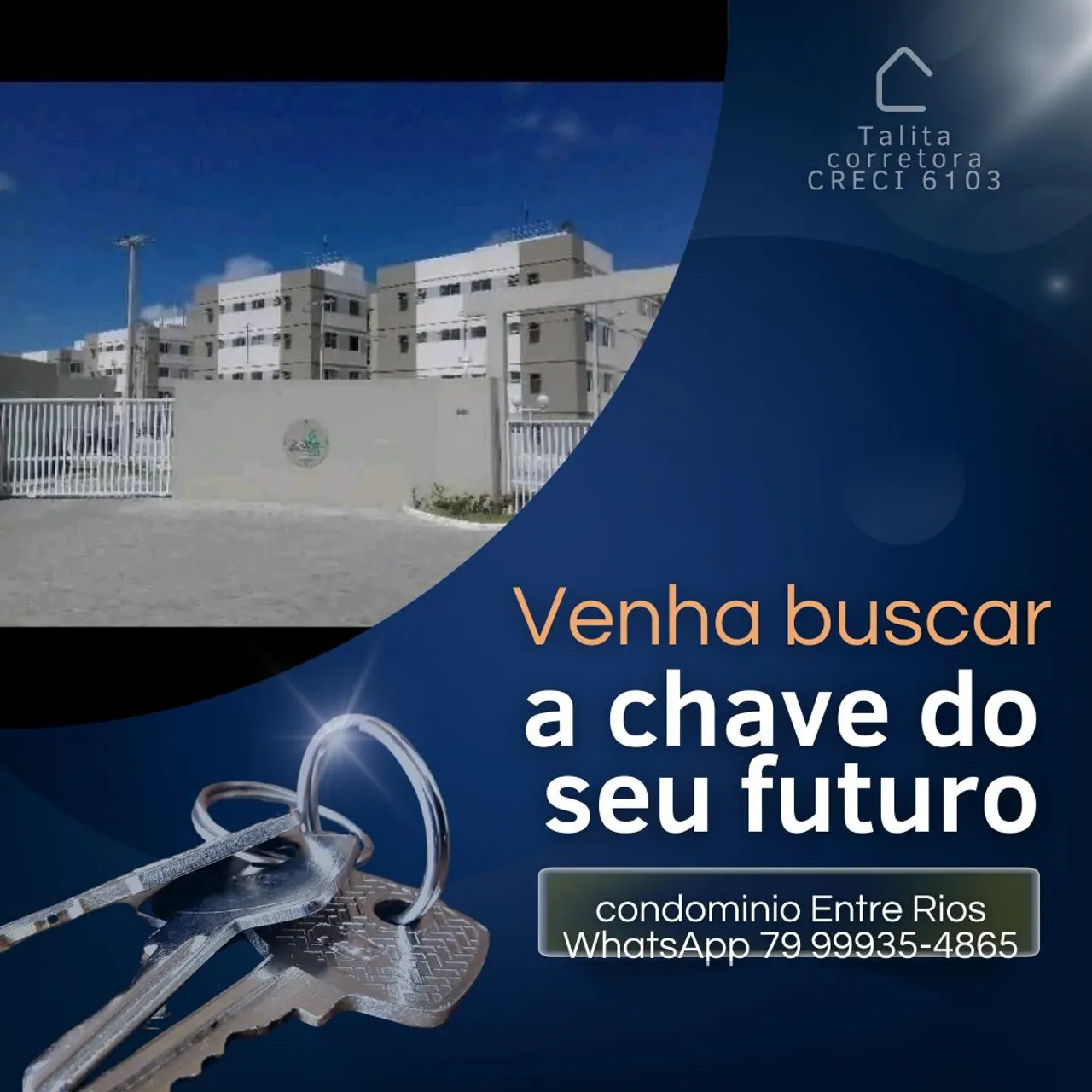 Chave de apartamento no condomínio entre rios