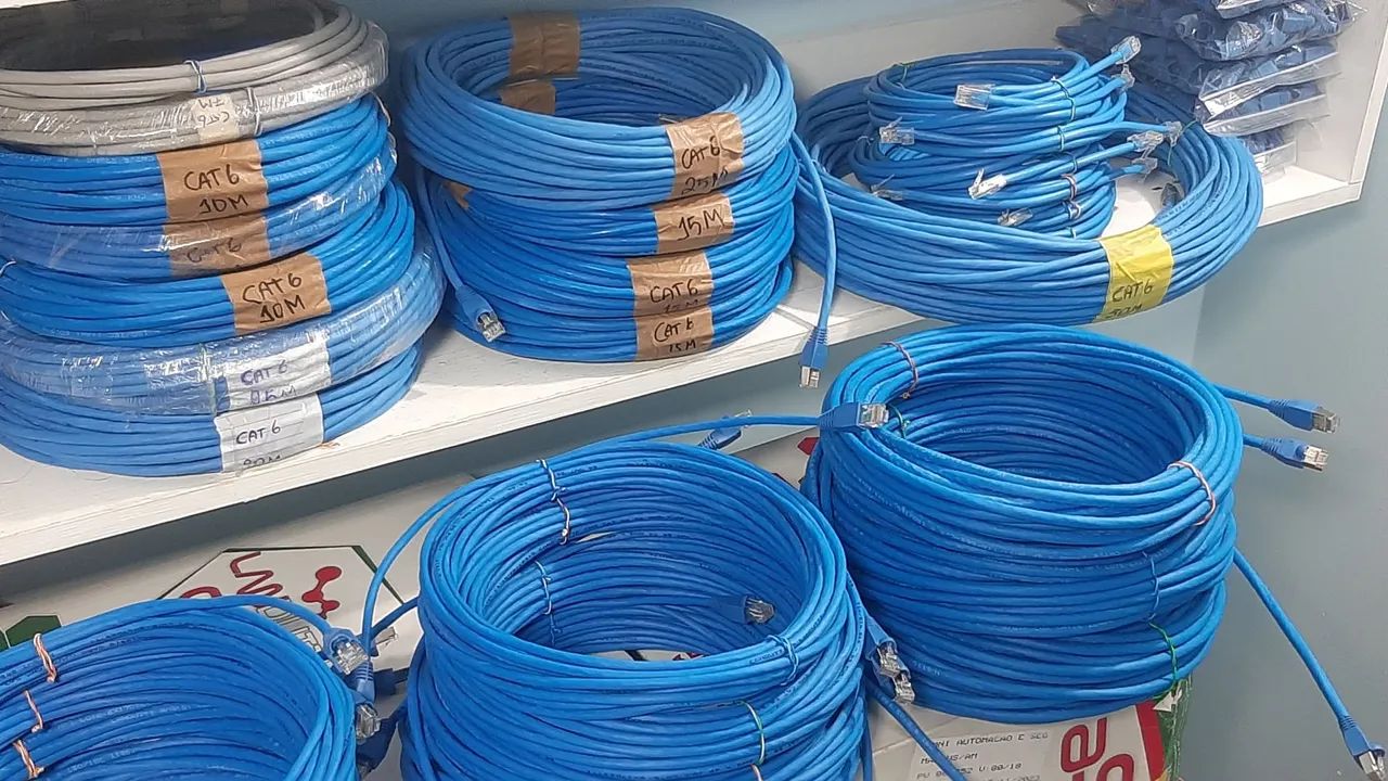 CABO DE REDE INTERNET CAT6 100% COBRE 5,10,15,20,25,30,40,50 METROS  - ENTREGA GRÁTIS  - Foto 3
