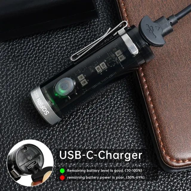 Mini Lanterna Sofirn SC02 RGB Pisca Alerta p/ Bicicleta 330 lumens EDC - Foto 3
