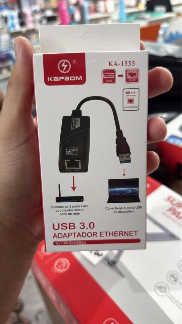 Adaptador Ethernet USB 3.0 Kapbom KA-1555