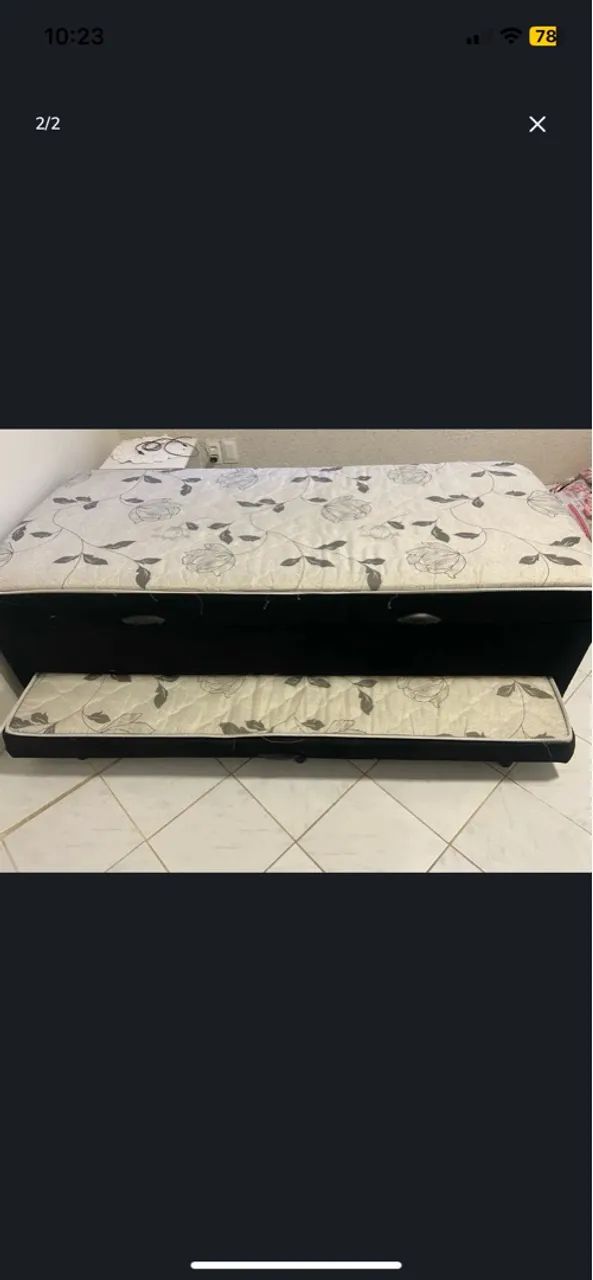 Cama Box de casal com cama auxiliar