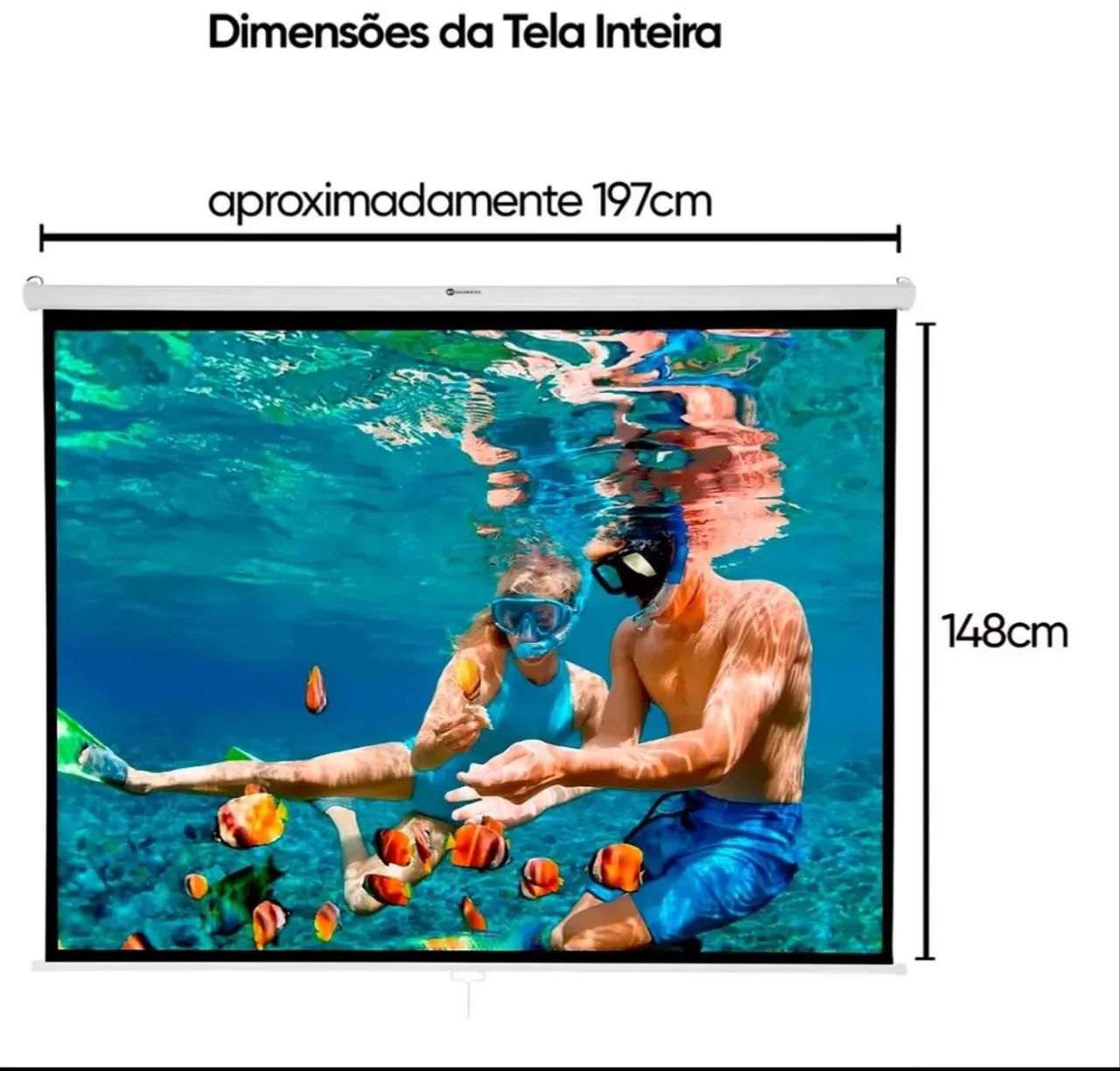 Tela de Projeção Manual 100 polegadas - Foto 4