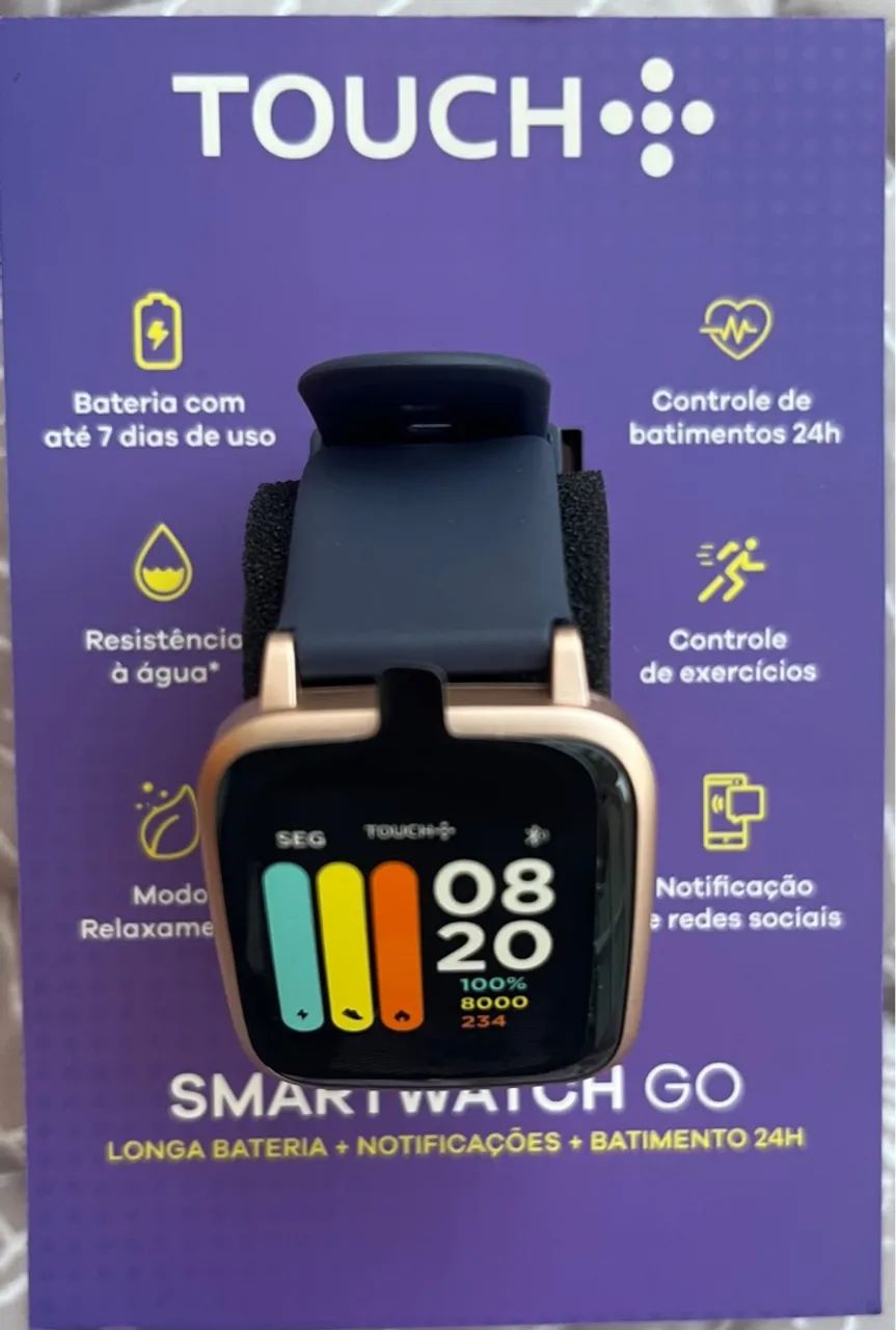 Relógio Smartwatch TOUCH GO - Bateria longa e notificações - Foto 4