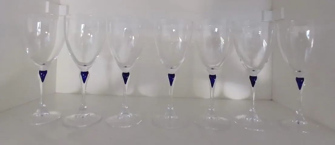  Antiguidade  Jogo de 7 Taças em Cristal D'arques 20 cm x 8 cm - Foto 3