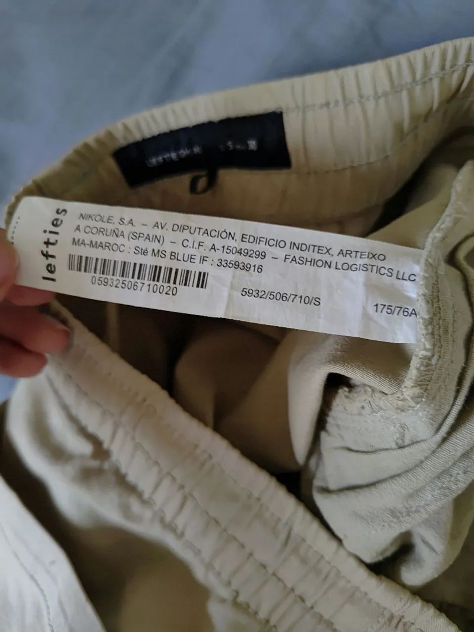 Calça Cargo Jogger Unisex Bege Lefties - Foto 5