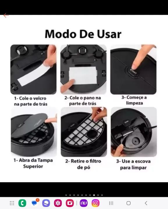 Robô Aspirador de Pó Automático - Limpeza Inteligente - Foto 6