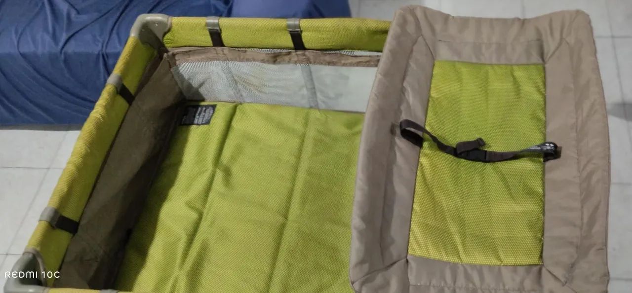 Berço portátil para bebê - Verde - Foto 2