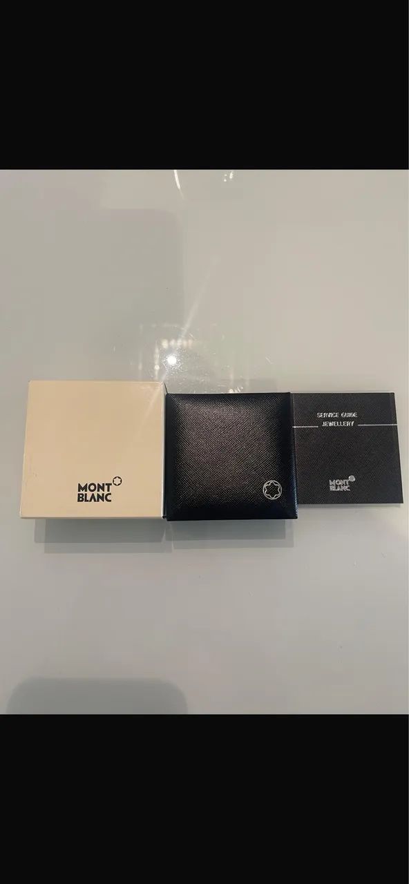 Abotoadura Montblanc nova original rose nunca usada  - Foto 4