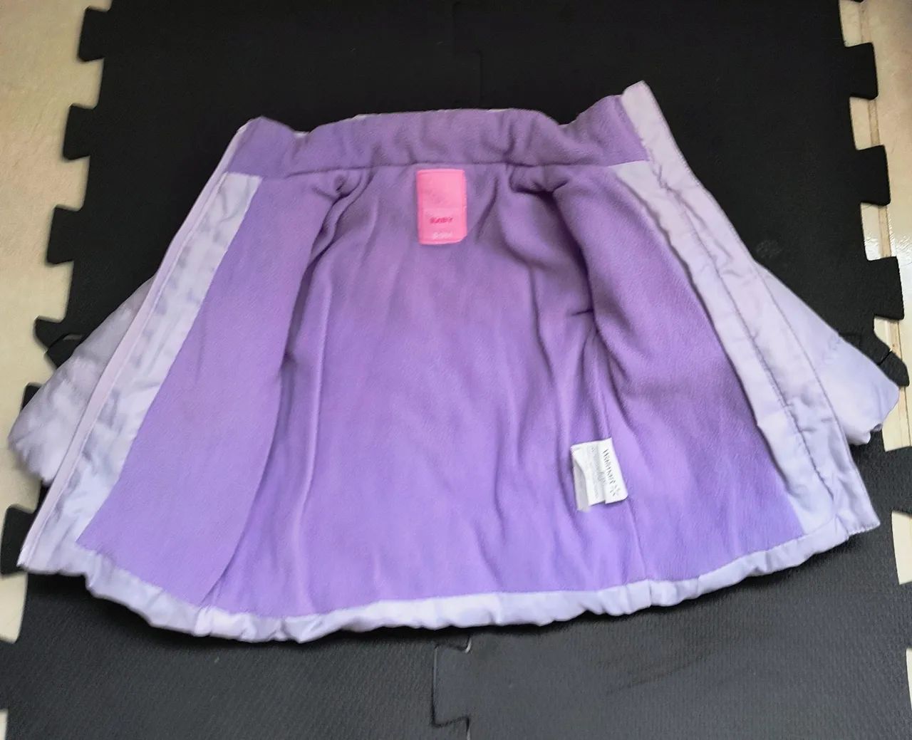 Casaco de inverno infantil - lilás - tamanho 6 a 9 meses - Foto 2