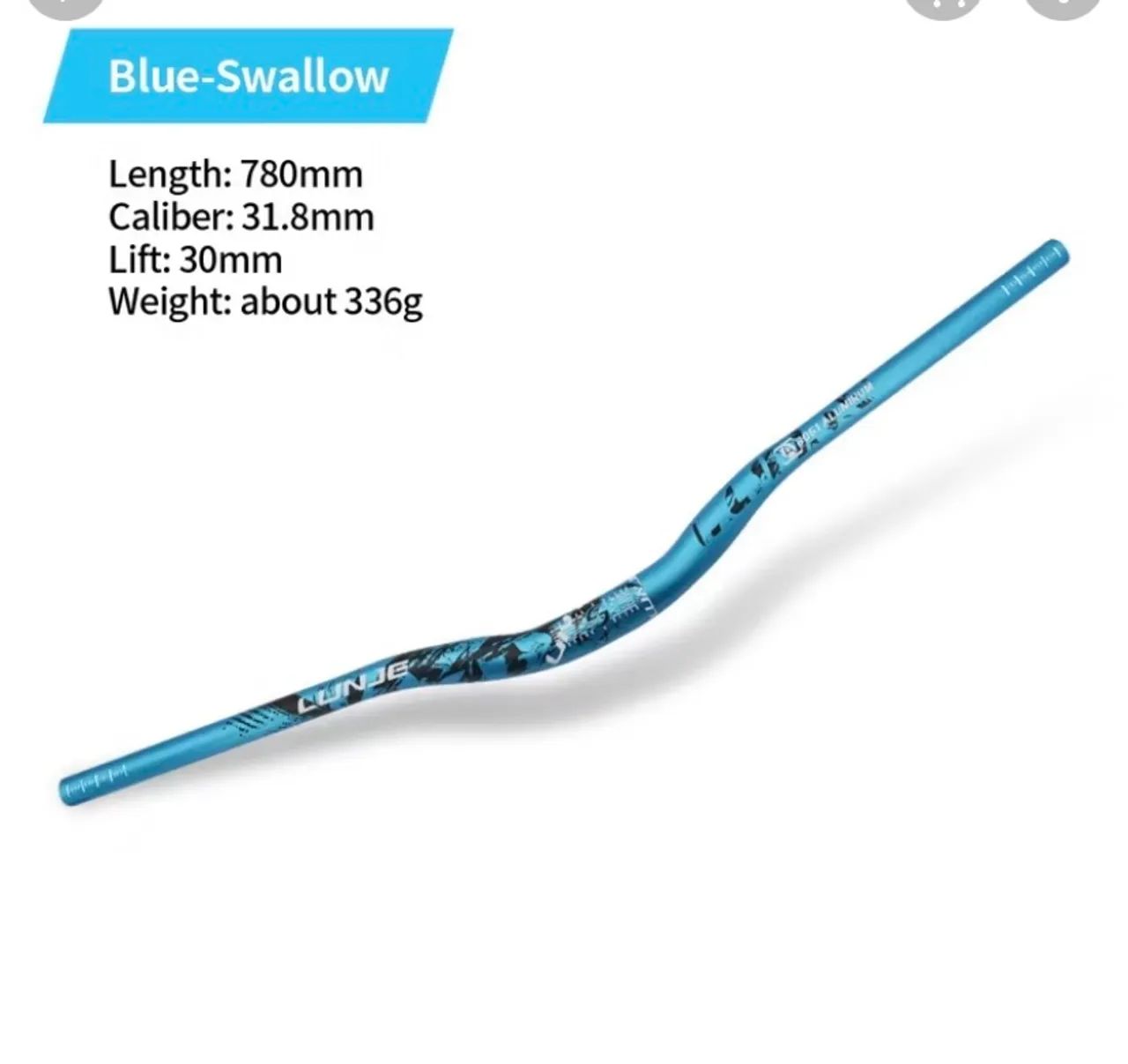 Guidão MTB LUNJE Blue-Swallow 780mm