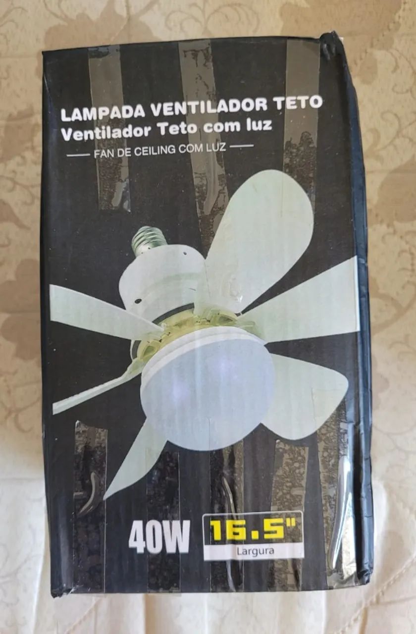 VENDO 03 VENTILADORES DE TETO C/ LÂMPADA LED E27 (02 DE 80W E 01 DE 40W) - Foto 3