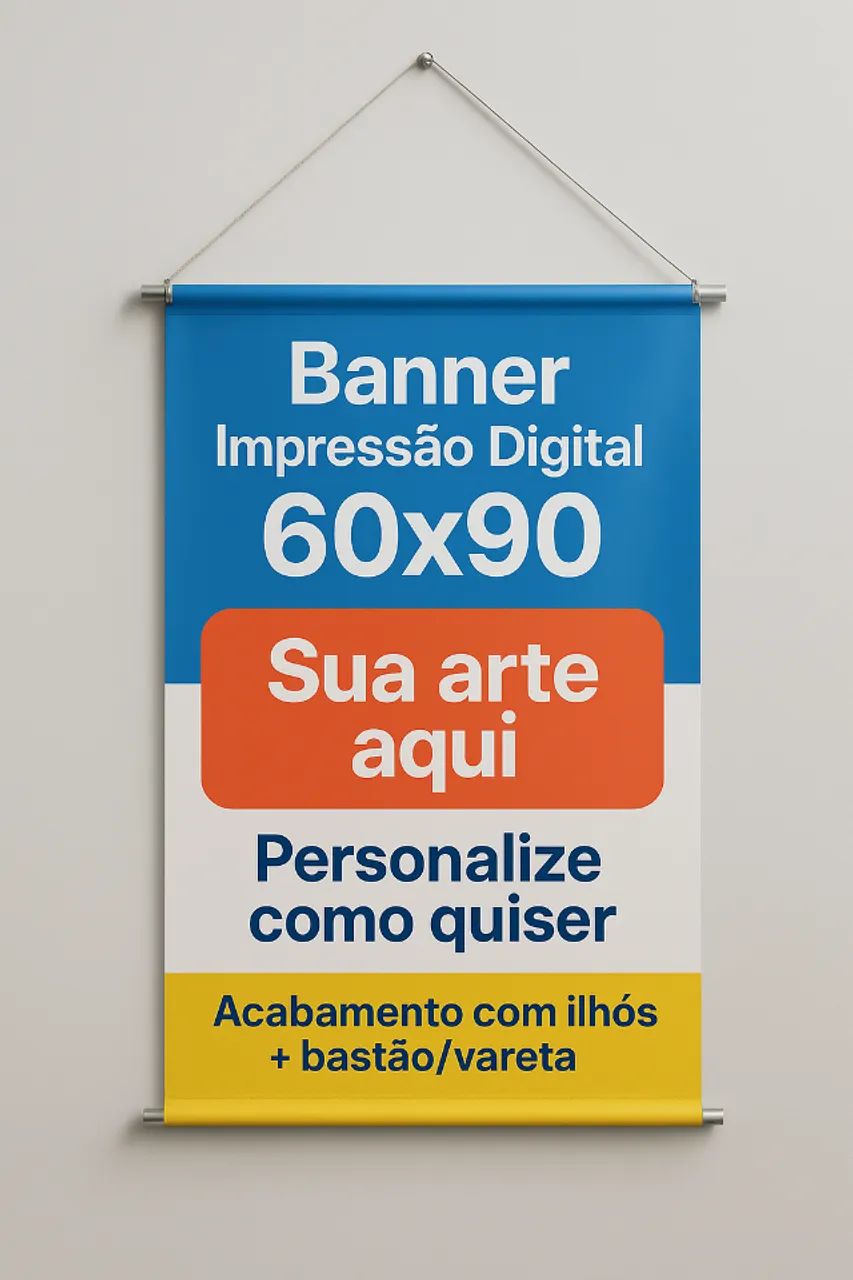 Banner Personalizado 60x90cm em Lona