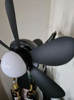 Lâmpada Led Com Ventilador Teto Controle Remoto Silencioso - Foto 4