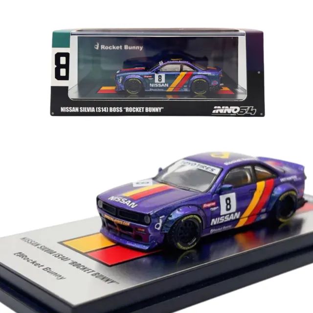 Nissan Silvia S14 "Rocket Bunny" Boss Magic Purple Inno64