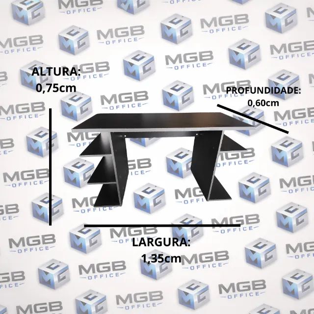 Mesa Gamer de Escritório com Nichos - (ENTREGAS EM ATÉ 24h)!! - Foto 2