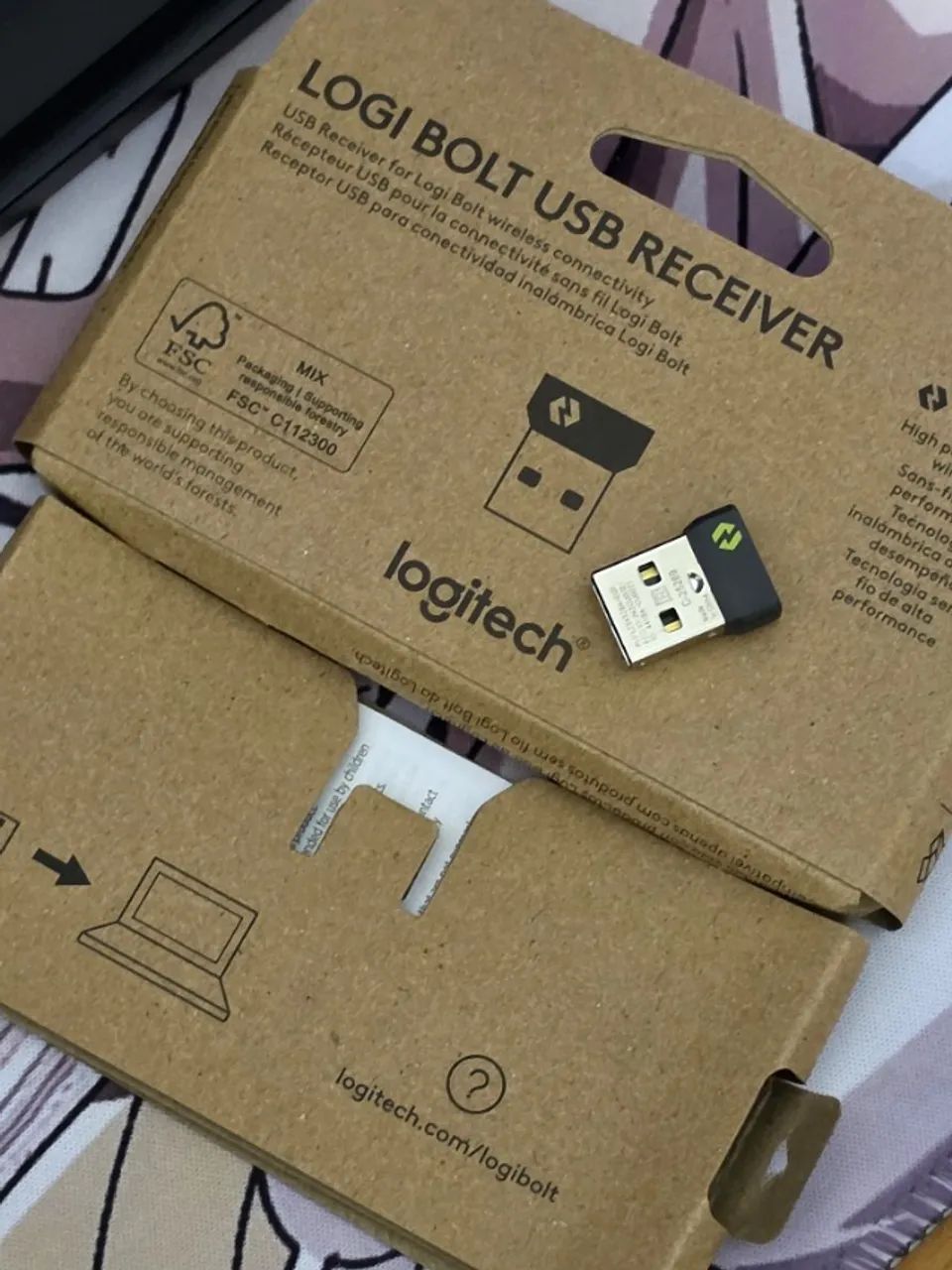 Receptor Logitech USB Logi Bolt Mouse e Teclado - Foto 3