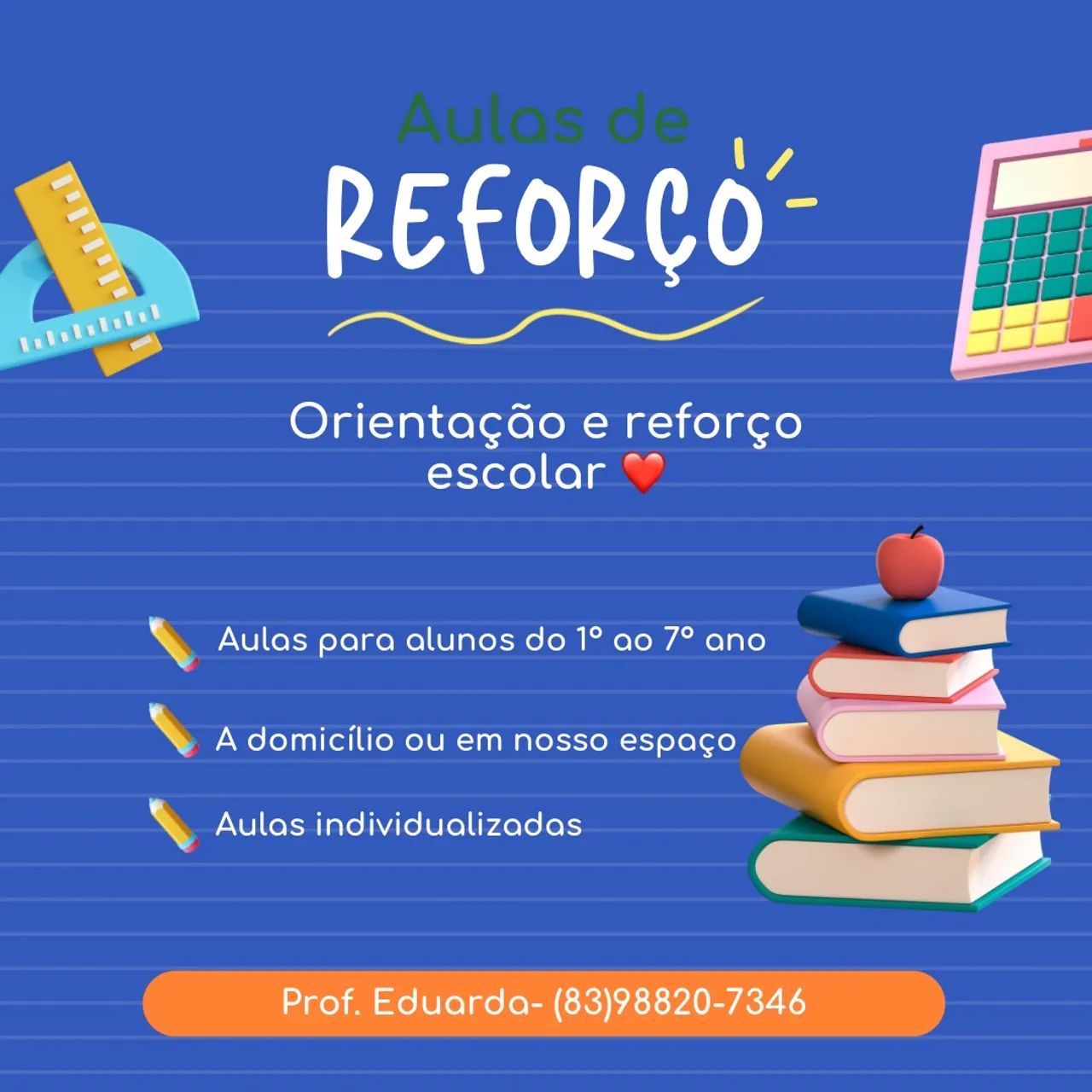 Aulas de reforço Escolar 