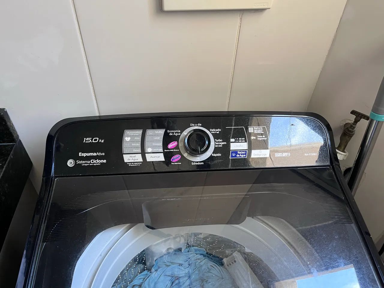 Máquina de lavar roupa Panasonic 15kg com 8 programas e smart sense  - Foto 2