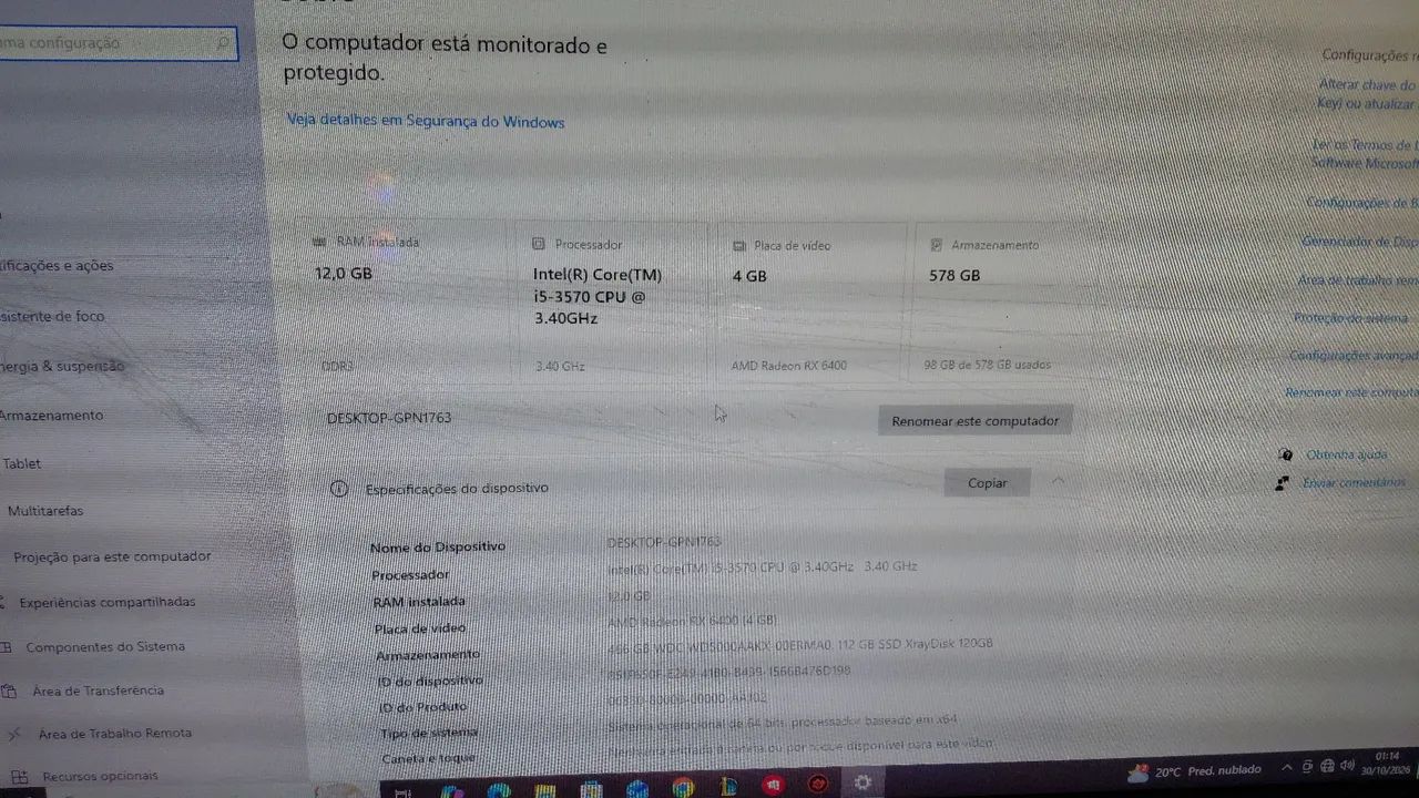  PC GAMER i5 + RX 6400 4GB - Foto 5