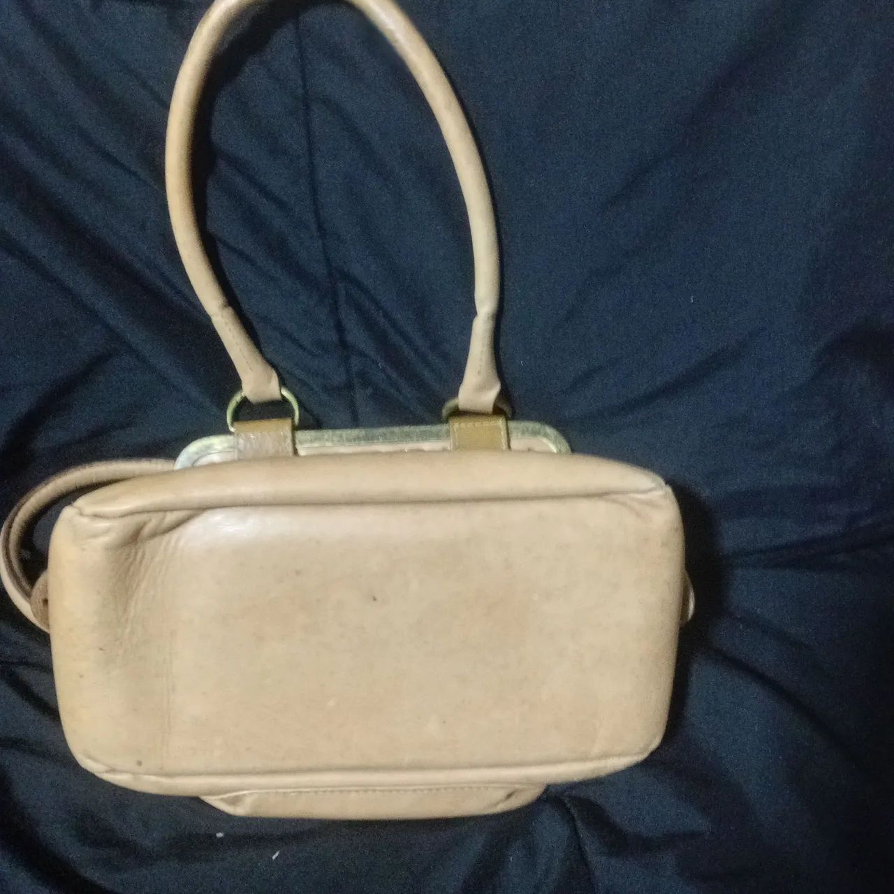 BOLSA VINTAGE DE COURO LUZ DA LUA  - Foto 4
