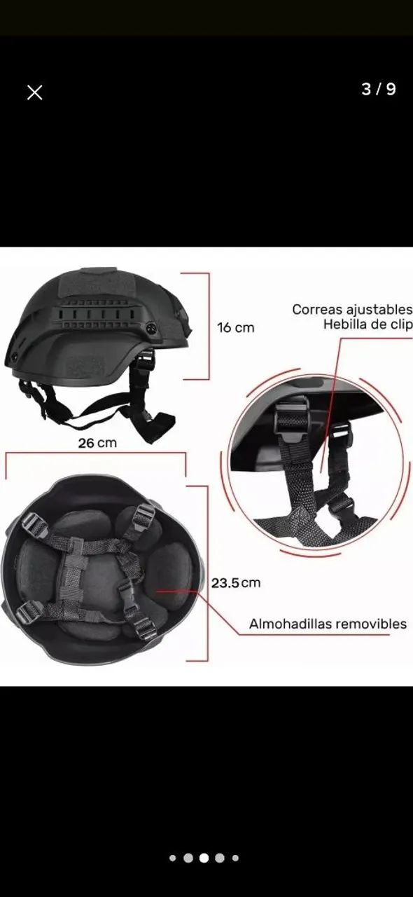 CAPACETE MICH 2000, COR PRETO - Foto 5