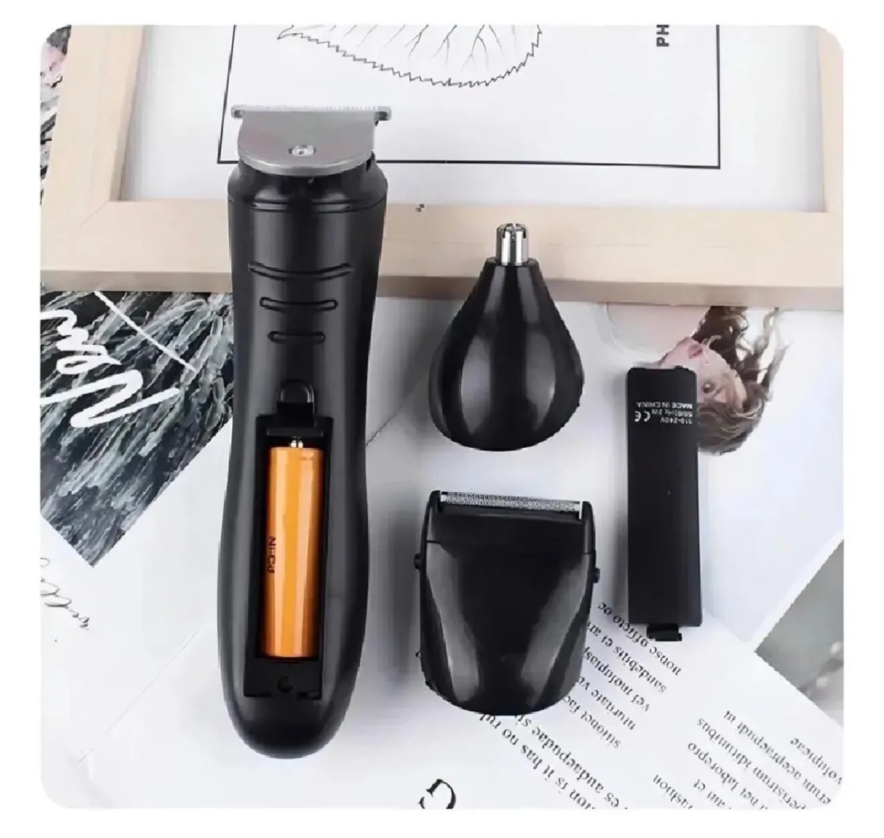 Máquina De Cortar Cabelo E Barba 4 Pentes Heyli - Foto 2
