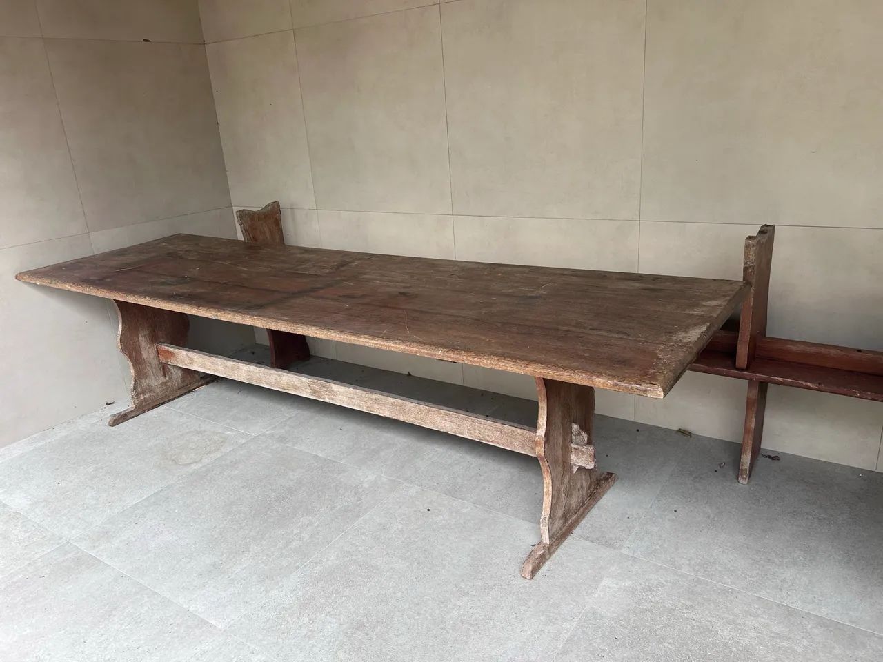 Mesa madeira grande 3x1m - Foto 3