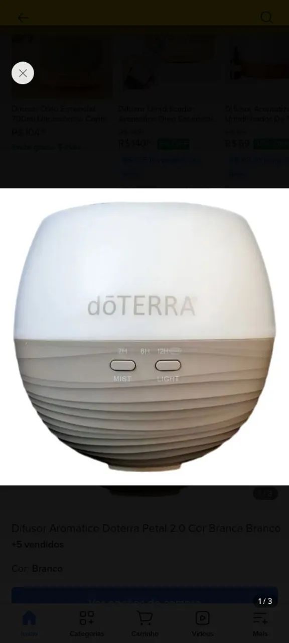 Difusor Aromatizador Do Terra 2.0